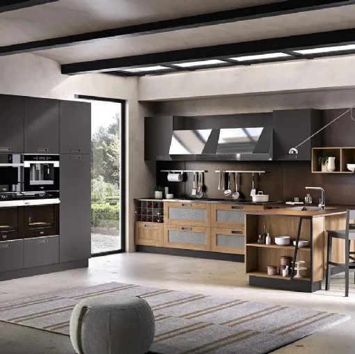 Cucina Moderna con penisola Daytona 01 di Spar