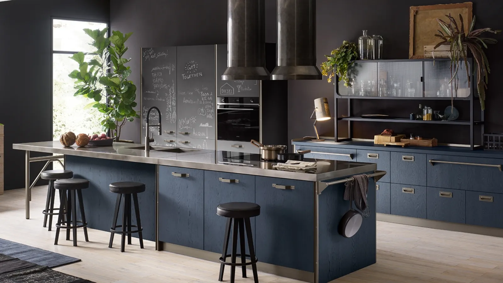 Cucina Moderna Diesel get Together Kitchen in Blue di Scavolini