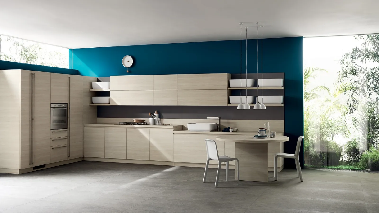 Cucina Moderna Qi in Olmo Kuuki di Scavolini