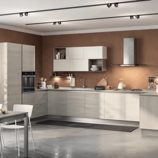 Cucina su misura Urban & Urban in decorativo Larice Pasha di Scavolini